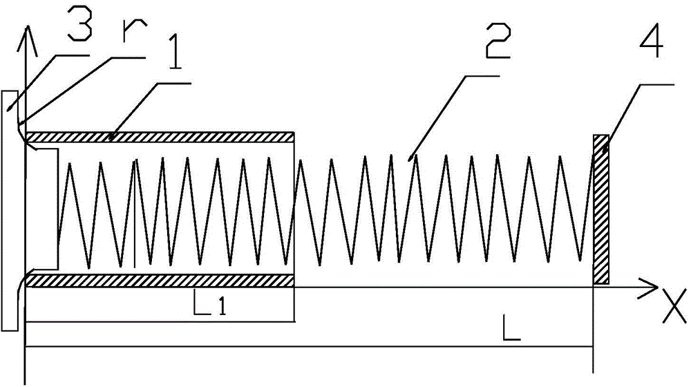 Elastic buffering and plastic overturning parallel type energy absorption assembly