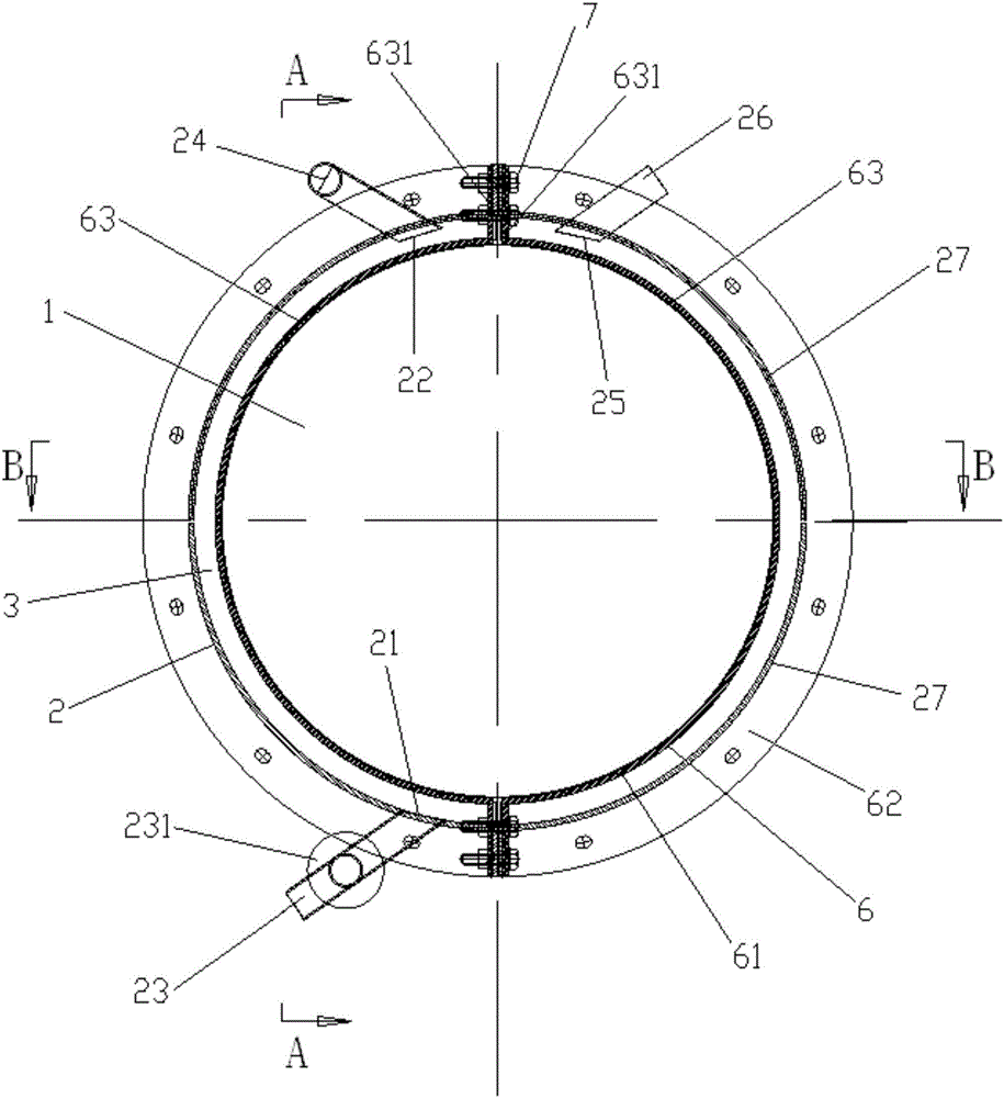 Device for pile foundation repairing and reinforcing and construction method adopting device