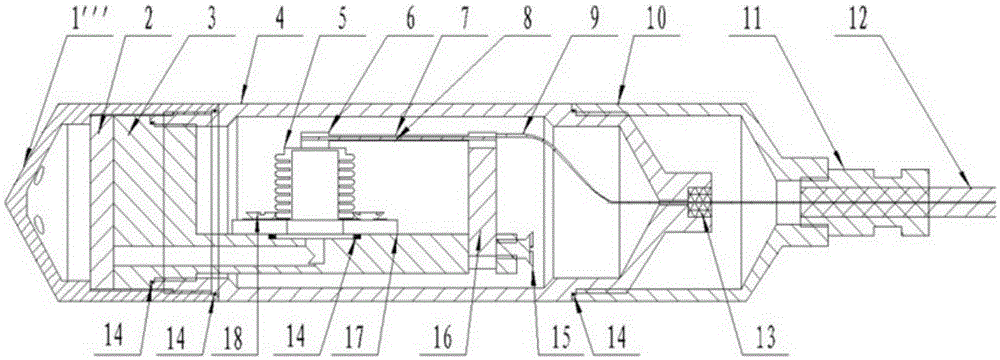 Fiber Bragg grating pressure sensor capable of monitoring positive and negative pressure and testing method