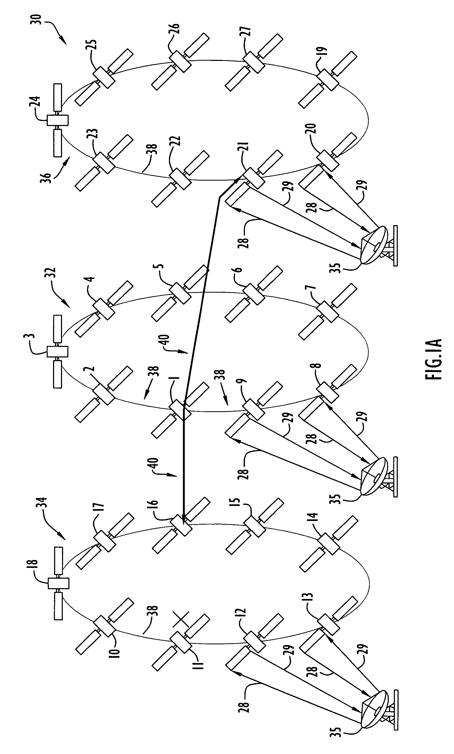 Method and apparatus for multicast packet distribution in a satellite constellation network