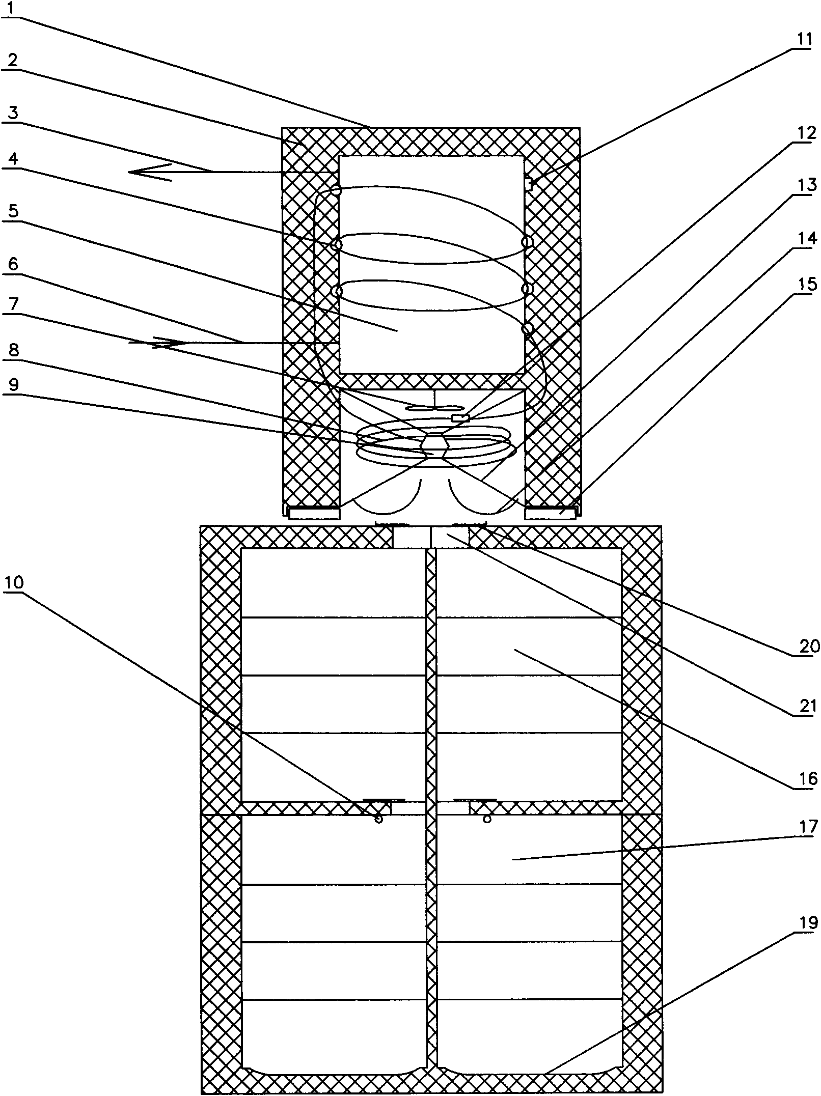 Novel refrigerating and heating double-functional machine