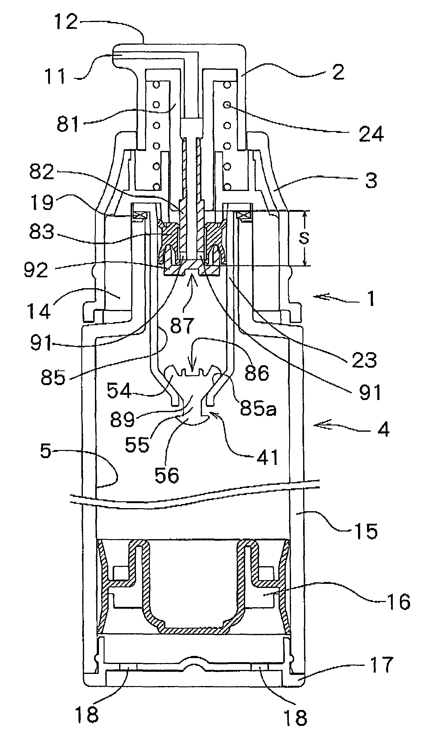 Cylinder and valve structures for liquid-dispensing containers