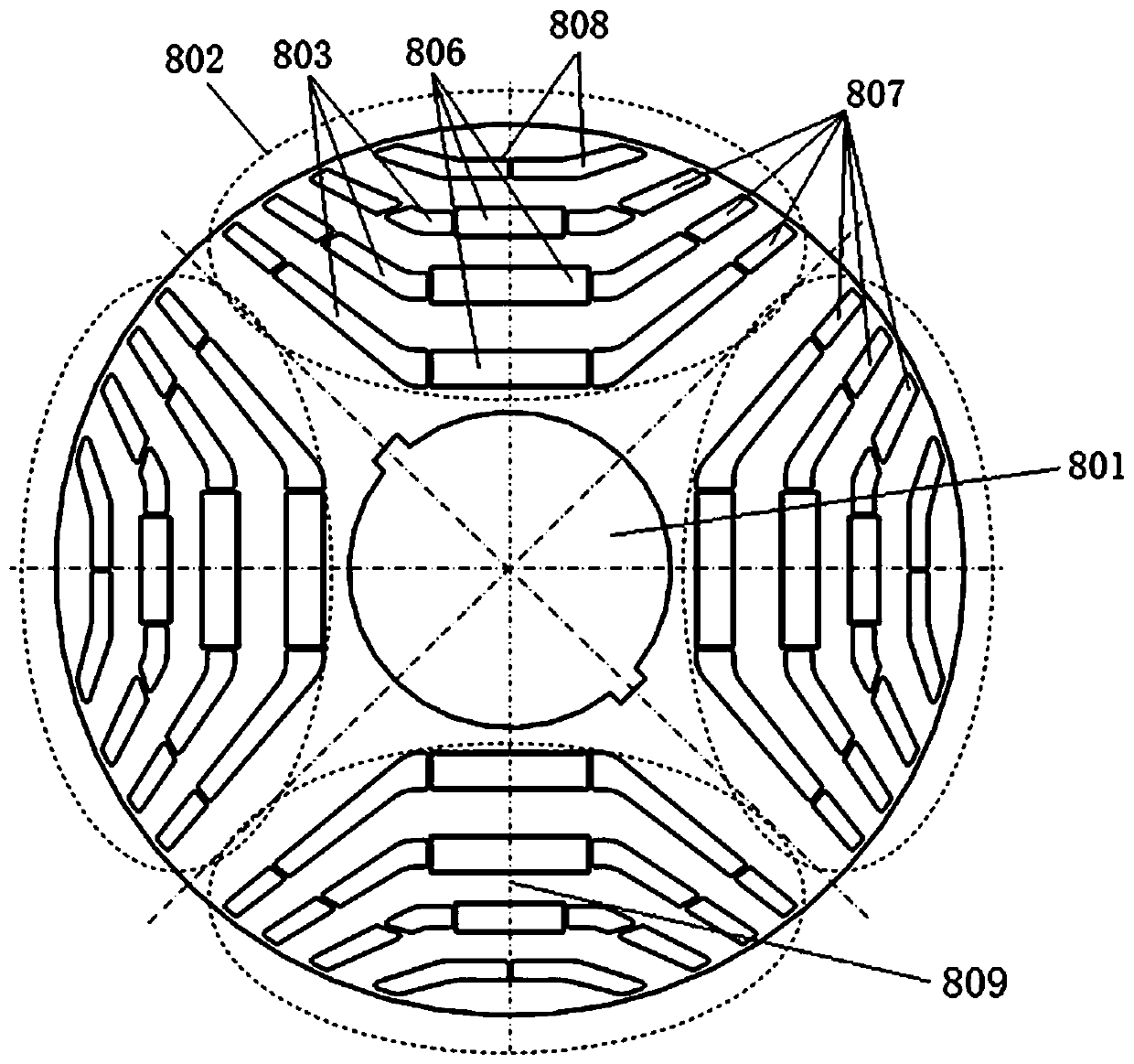 Controller-free self-startup permanent magnetism auxiliary synchronous reluctance machine