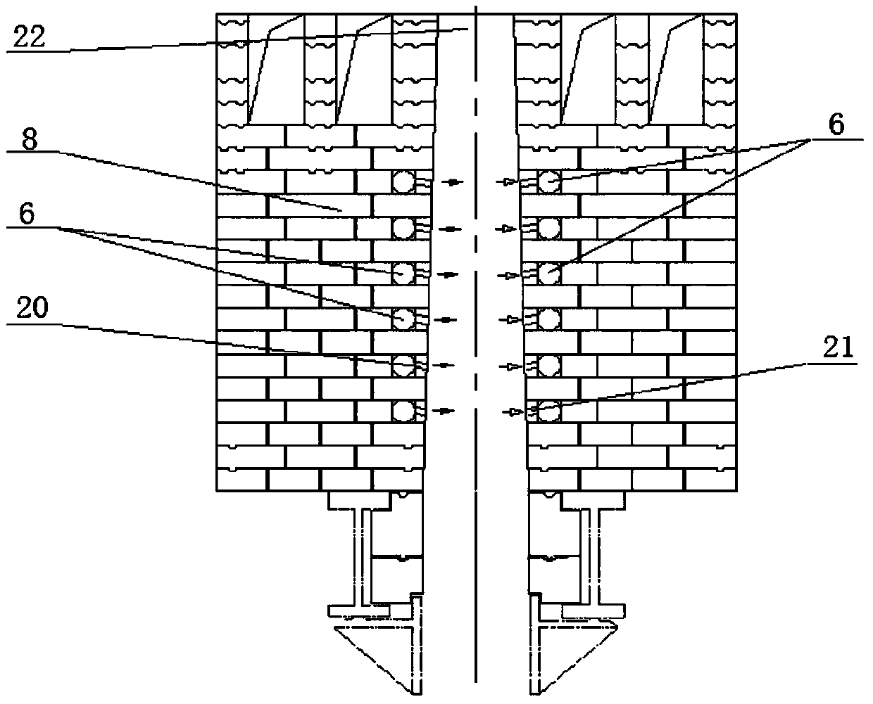 External thermal coal base vertical furnace for producing direct reduction iron