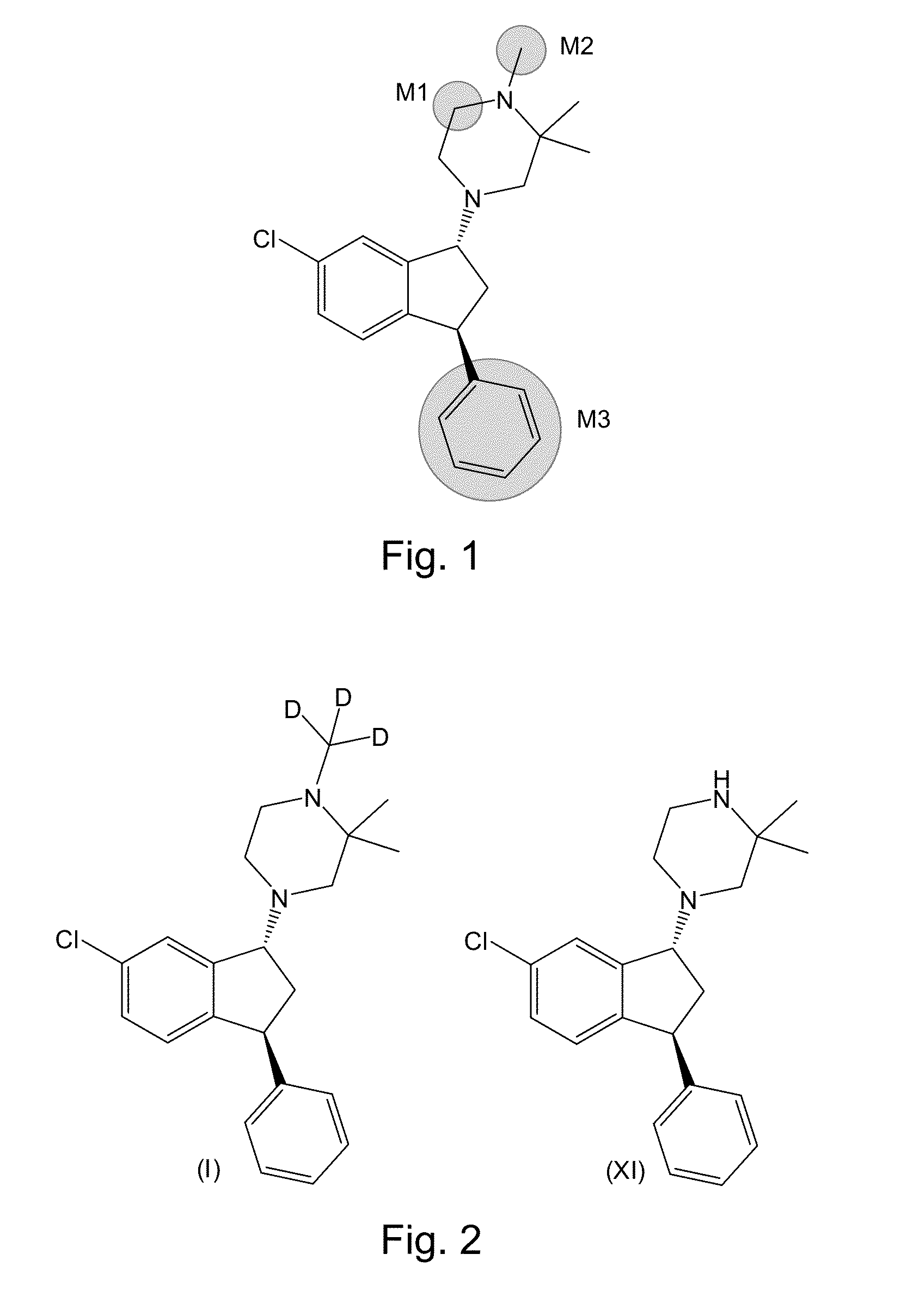 Deuterated 1-piperazino-3-phenyl indanes for treatment of schizophrenia