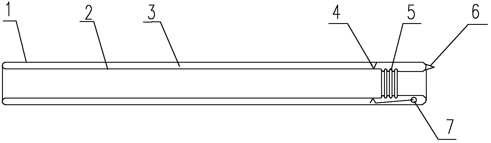 Direct through glass vacuum pipe, manufacture method and air heat collector