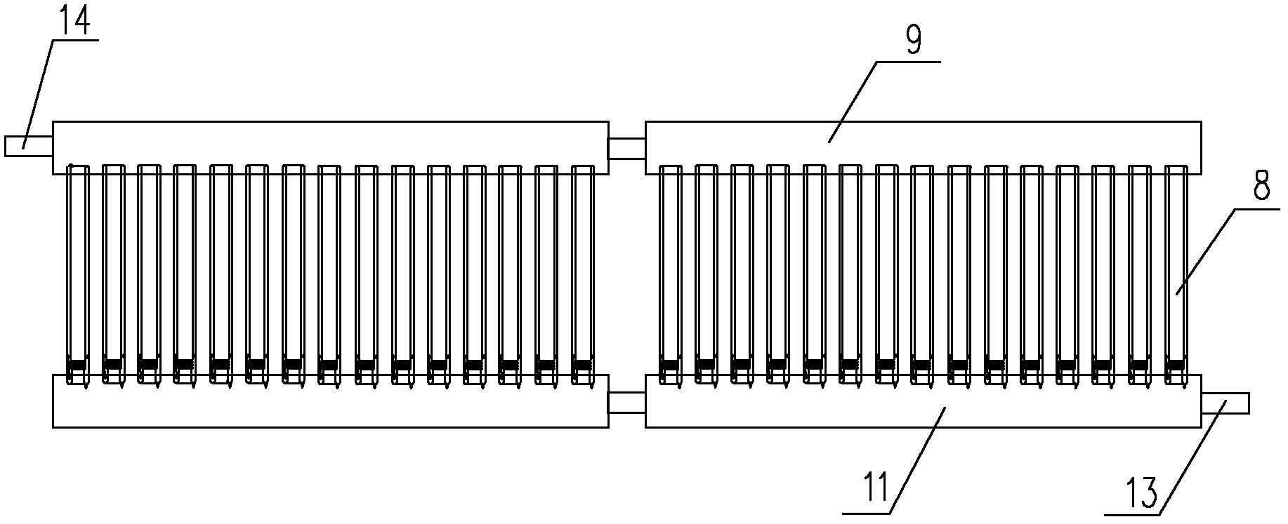 Direct through glass vacuum pipe, manufacture method and air heat collector