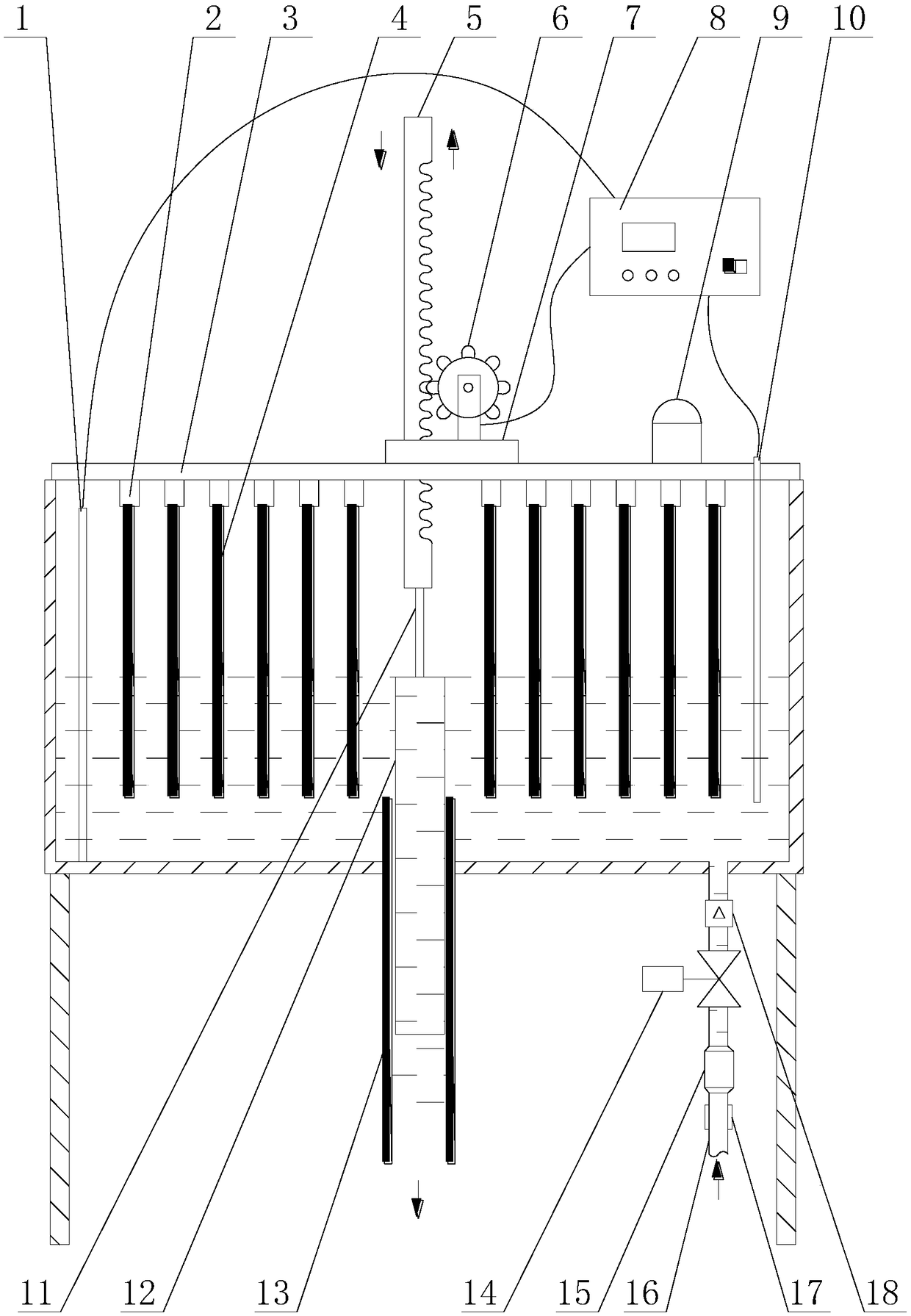 Water resistance load adjusting device