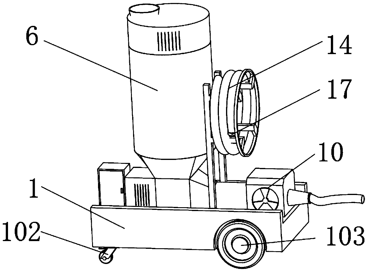 Efficient concrete pouring machine