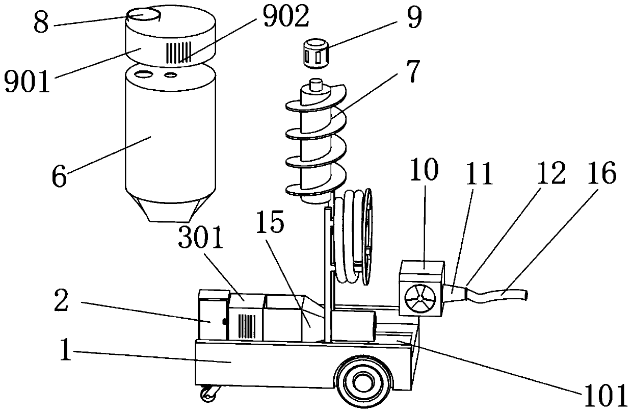 Efficient concrete pouring machine