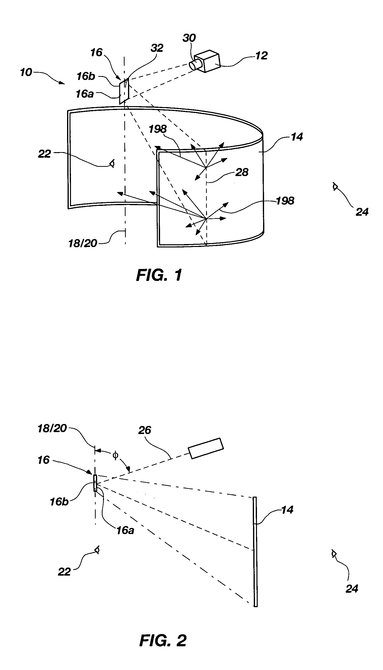 Reflection barrier for panoramic display