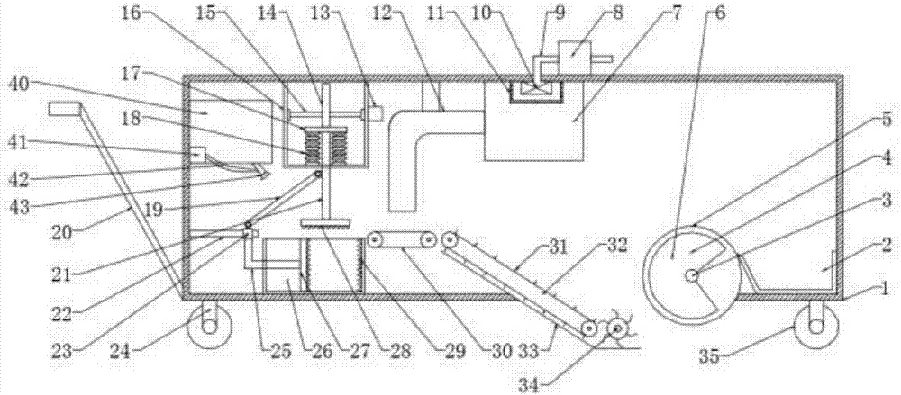 Collecting and sorting device for recycling construction waste