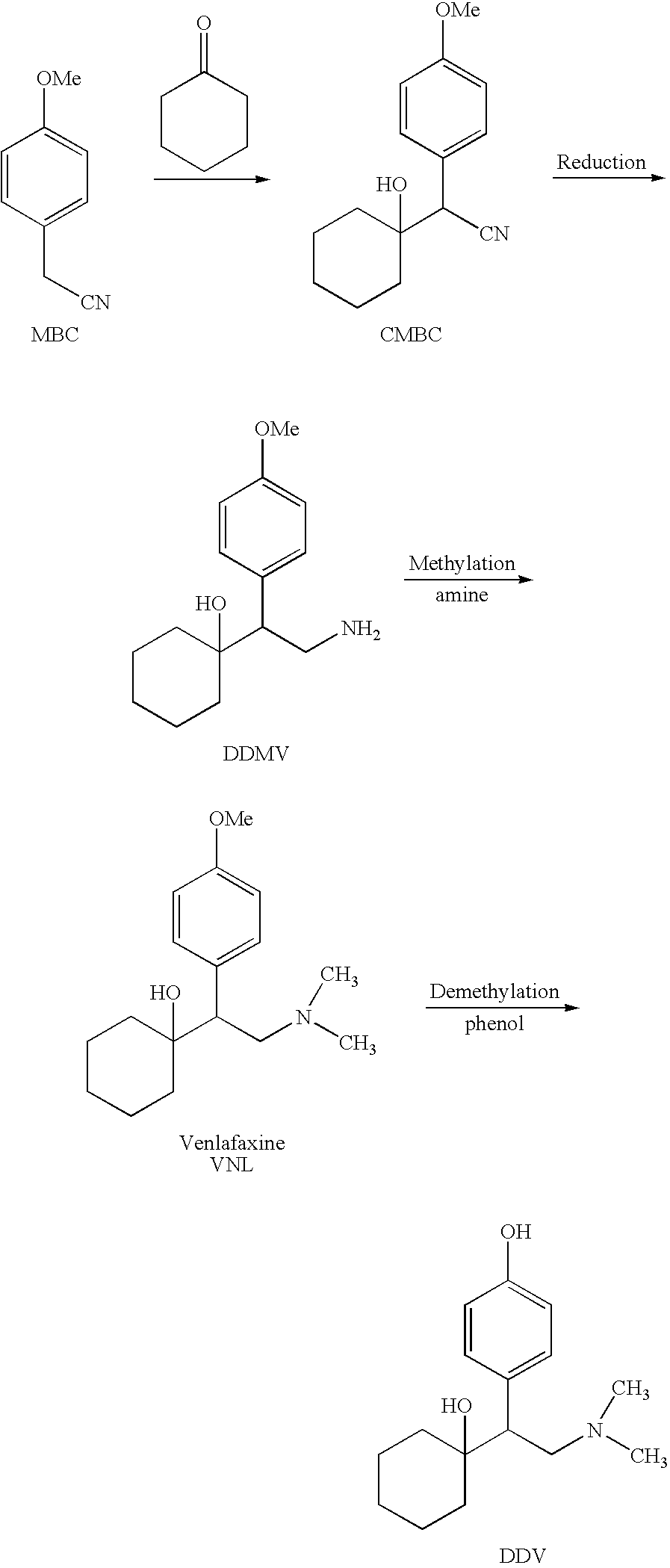 Process for the synthesis of O-desmethylvenlafaxine