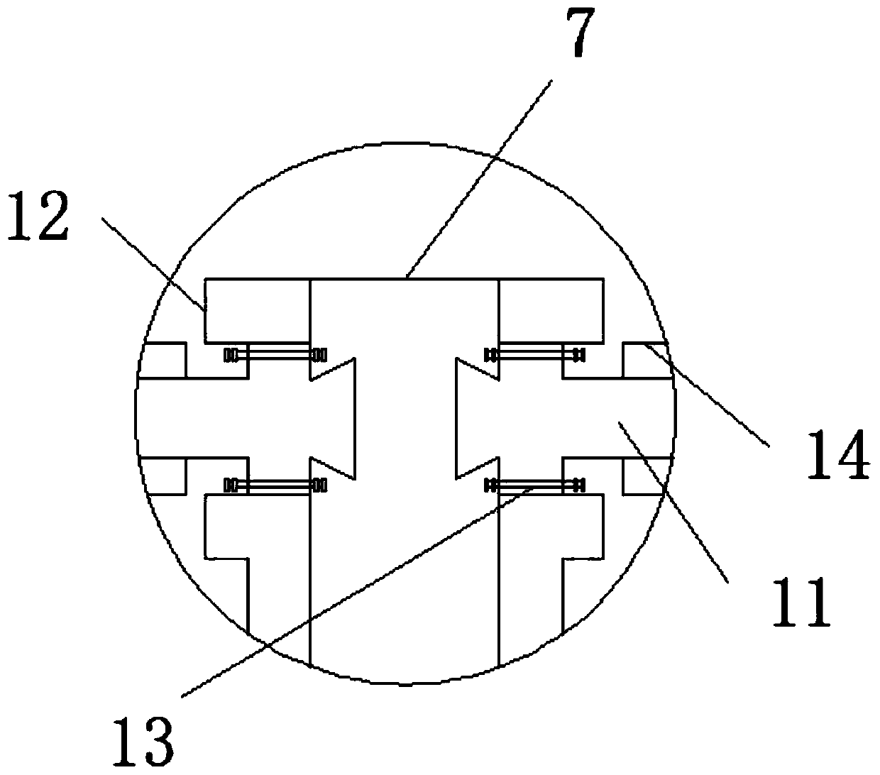 Sewage precipitation pool cleaning device