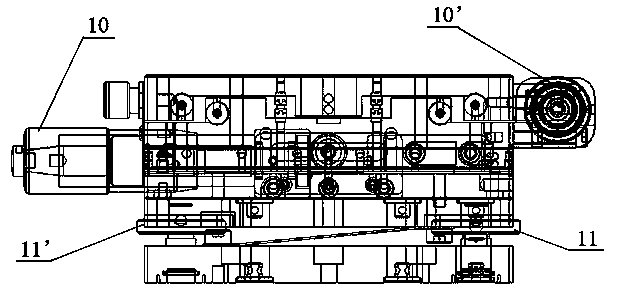 Cylindrical surface interference splicing measuring device and adjusting method thereof