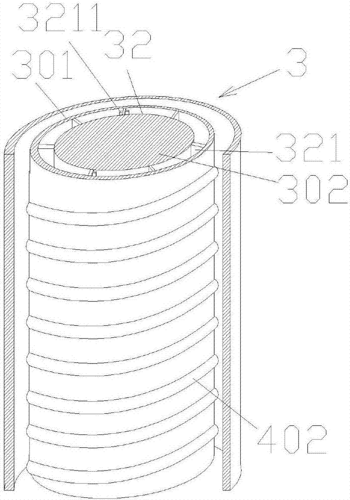 Epoxy resin cast dry-type transformer with internal side circulation cooling