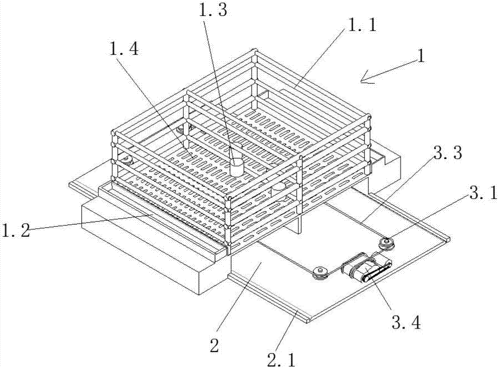 Device for automatically cleaning and transporting faeces in sheep house