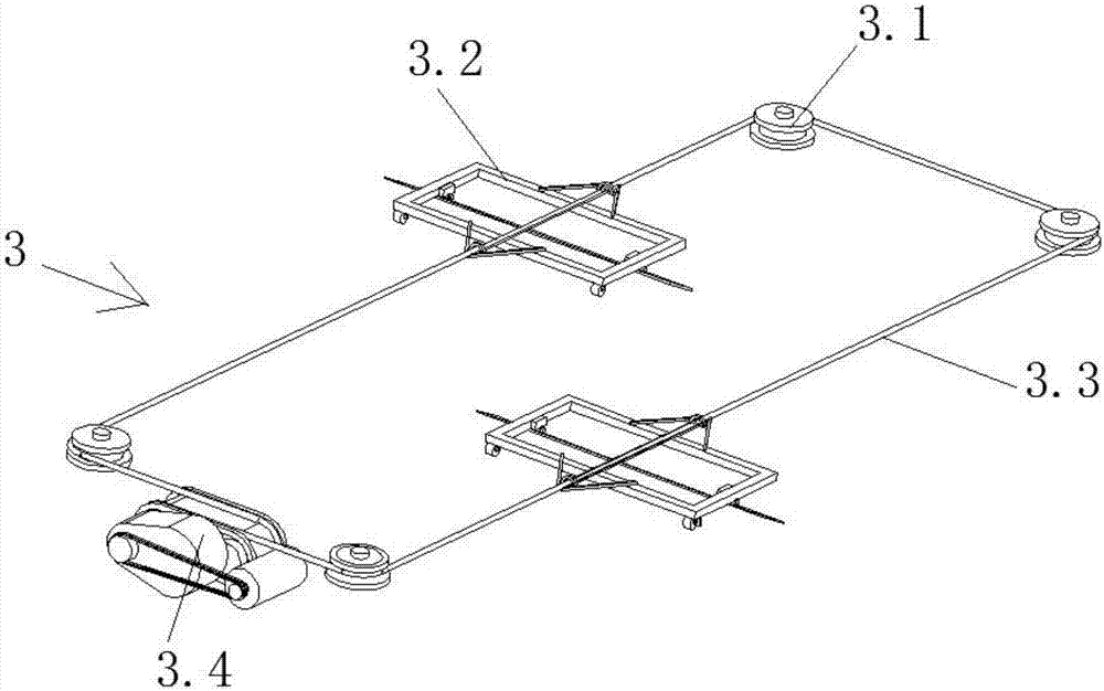 Device for automatically cleaning and transporting faeces in sheep house