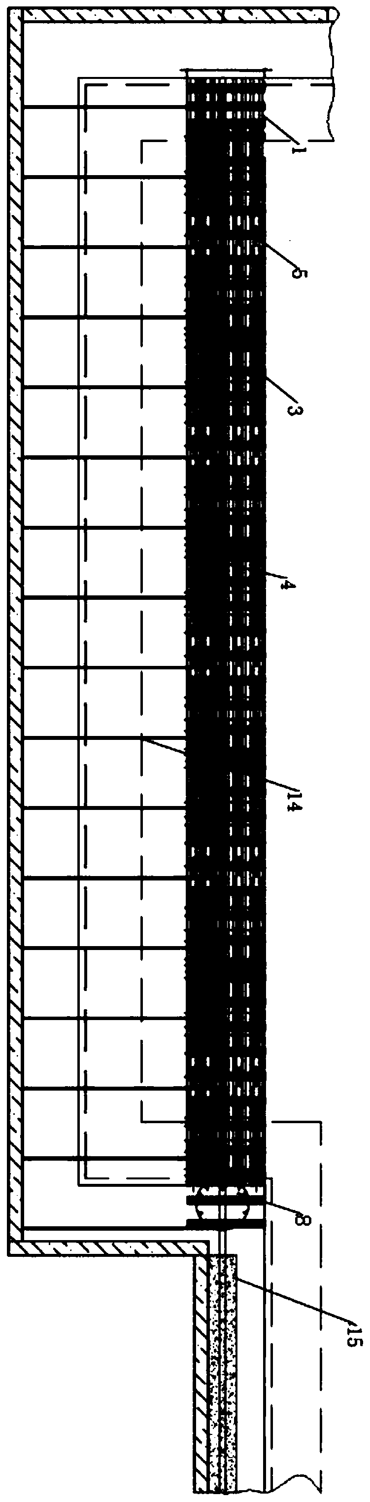 Gantry crane combined beam device and installation method