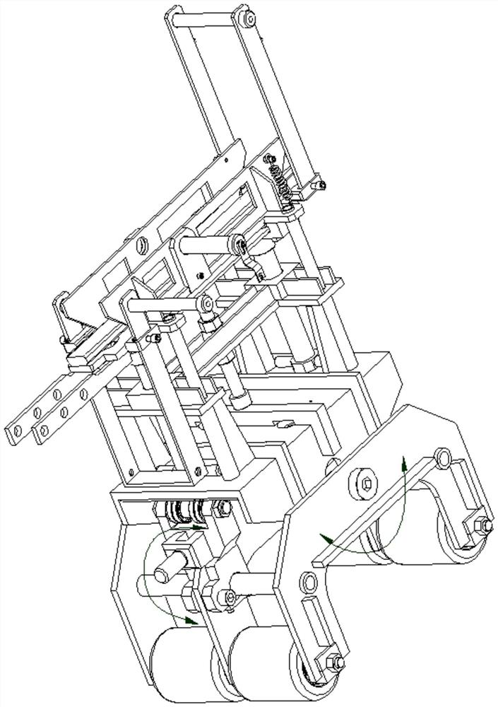 Substitution trolley of rear matched wheel for station crossing of whole tunnel boring machine