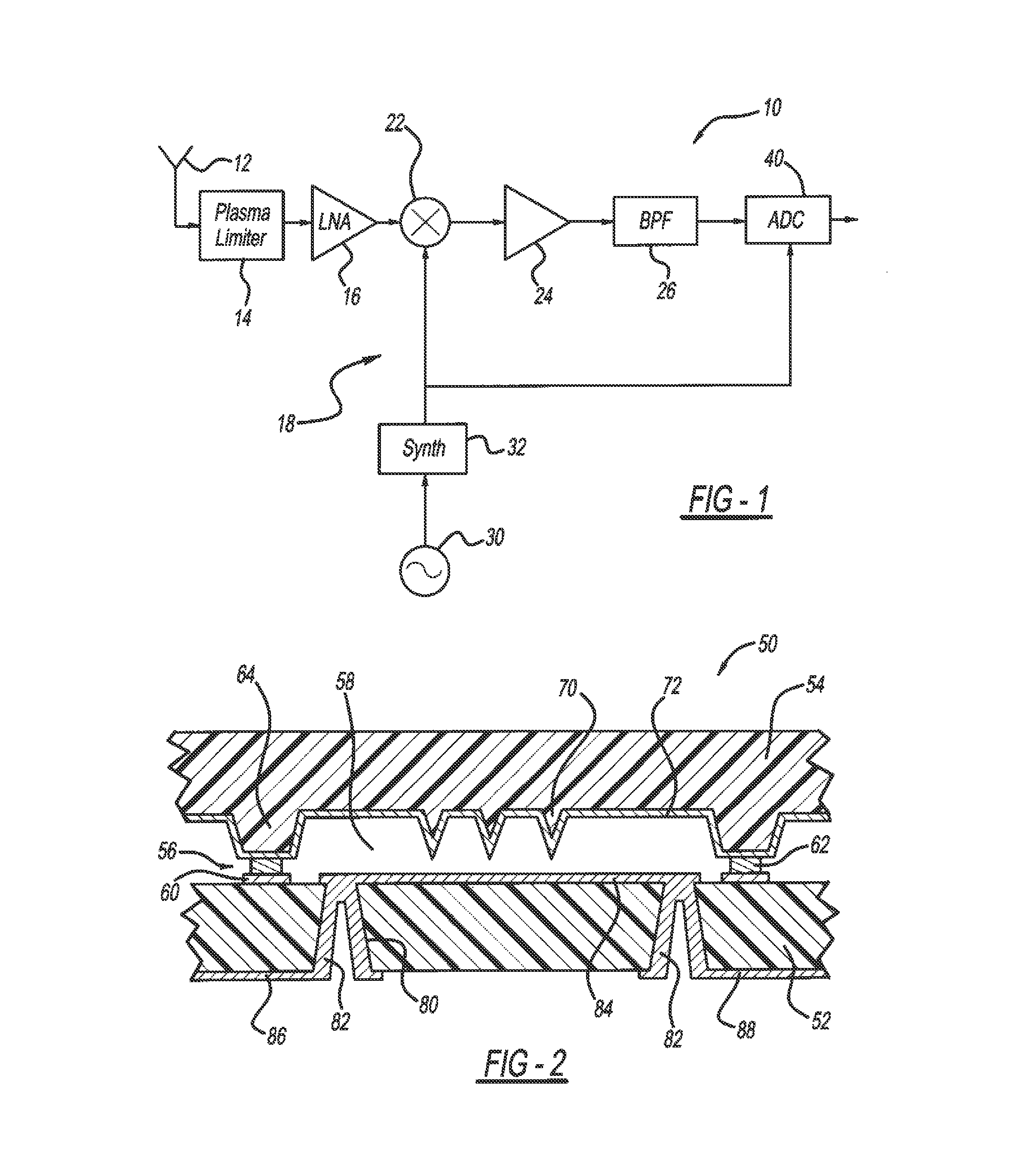 Integrated micro-plasma limiter