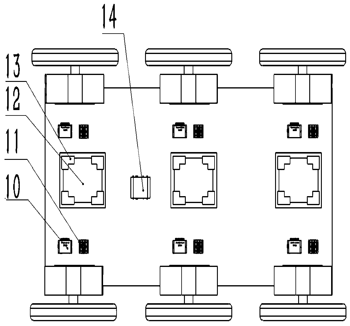 Suspended wheel type mobile platform capable of crossing obstacle