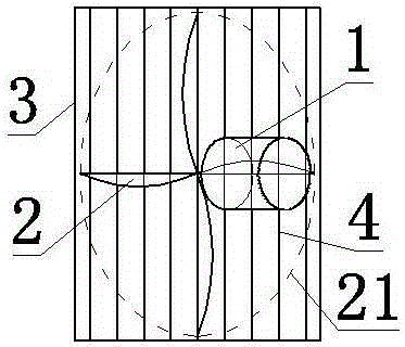 Square tube-shaped fan