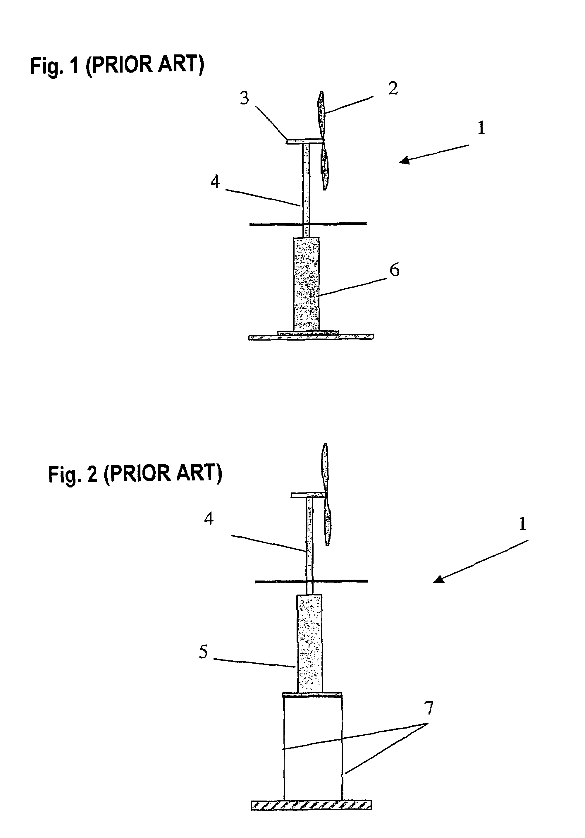 Wind turbine for use offshore