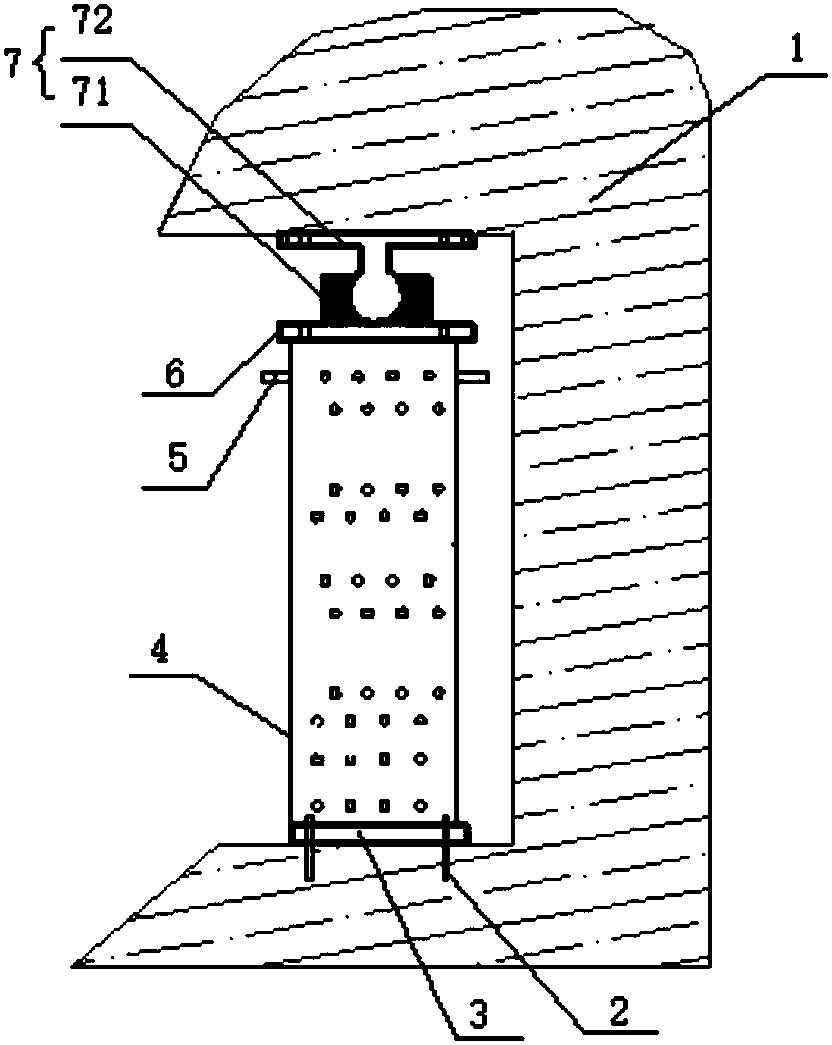 Self-adaptive support structure of collapse preventing and treating engineering and method thereof