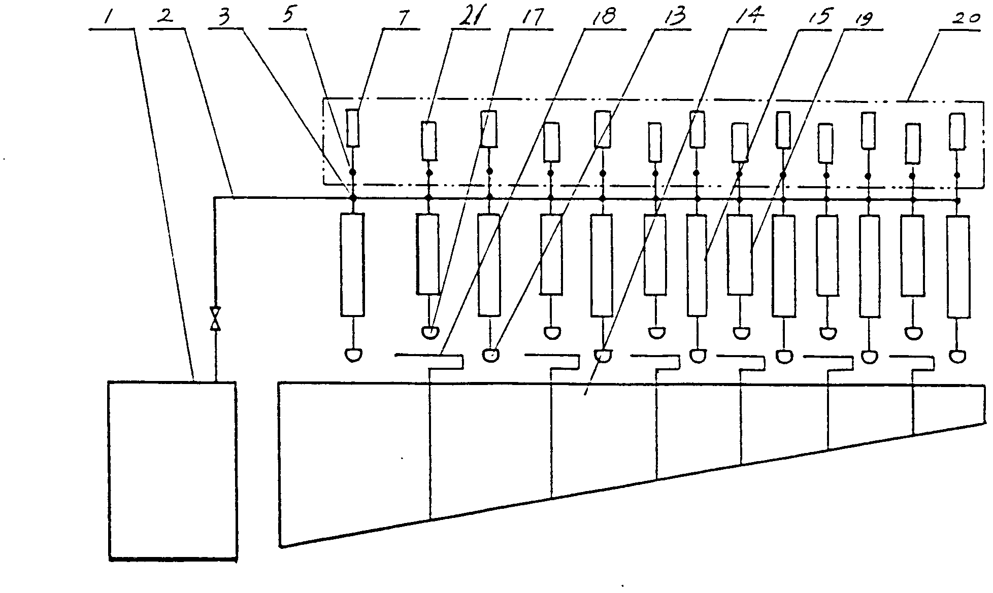 Key type pneumatic trap drum