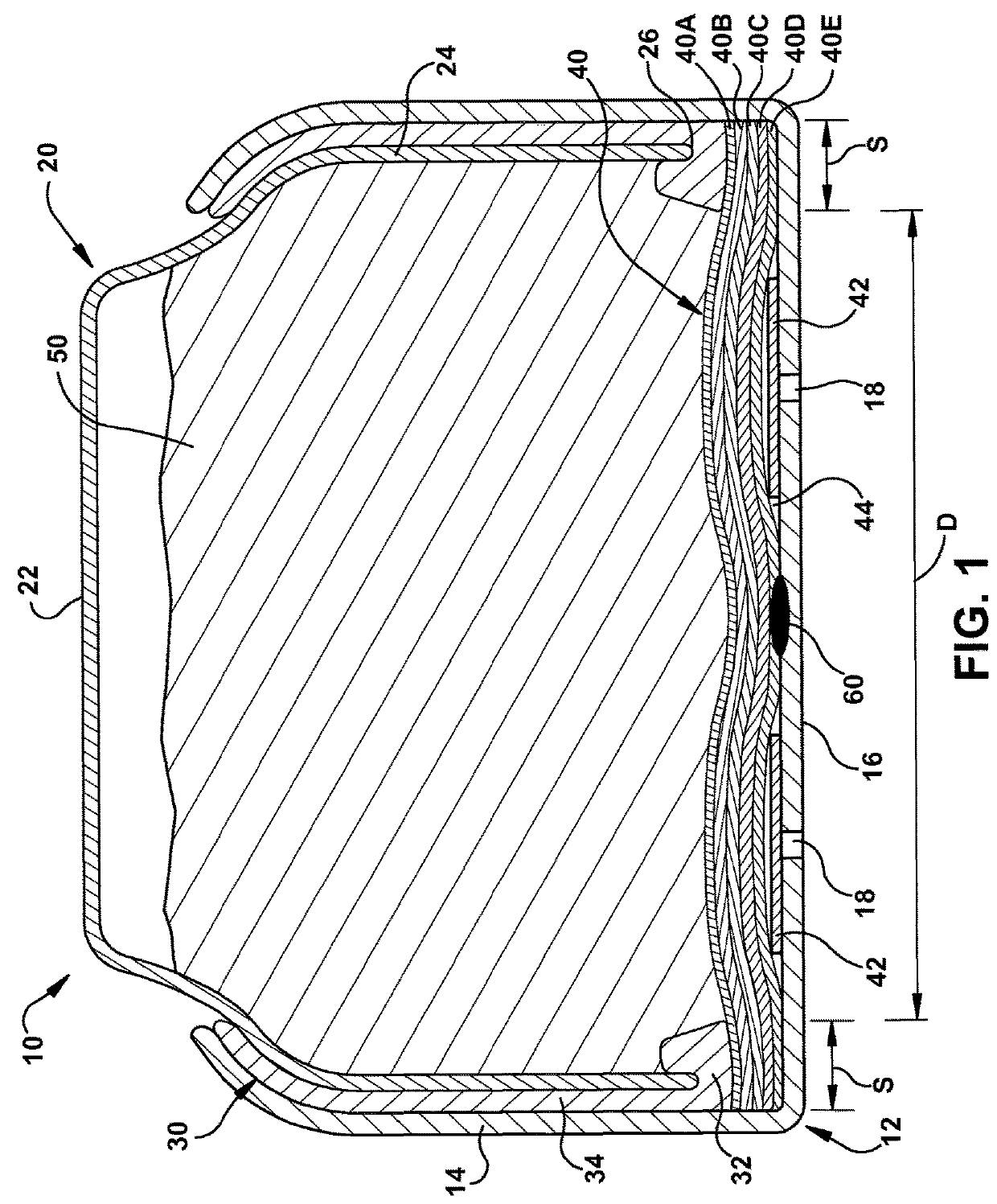 Battery cell having air electrode assembly bonded to can and method of manufacture