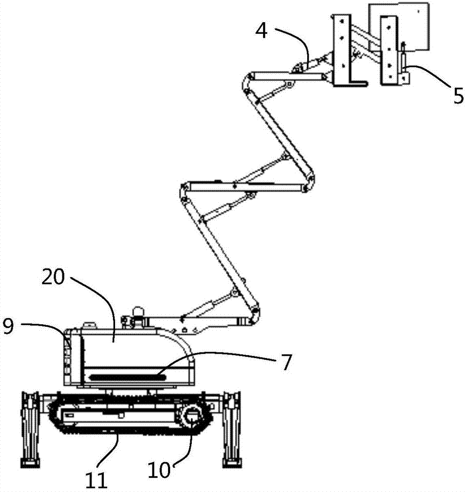 Novel cloud ladder fire-fighting robot