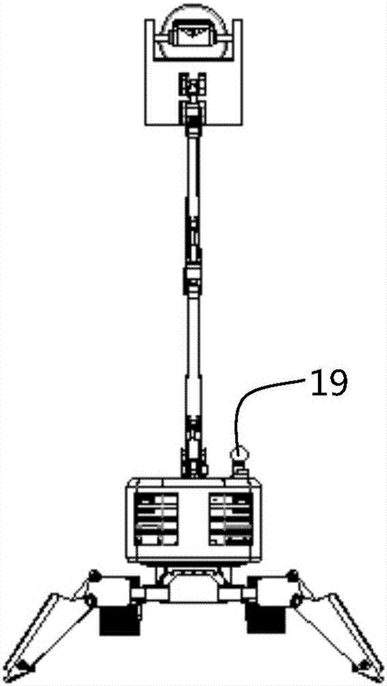 Novel cloud ladder fire-fighting robot