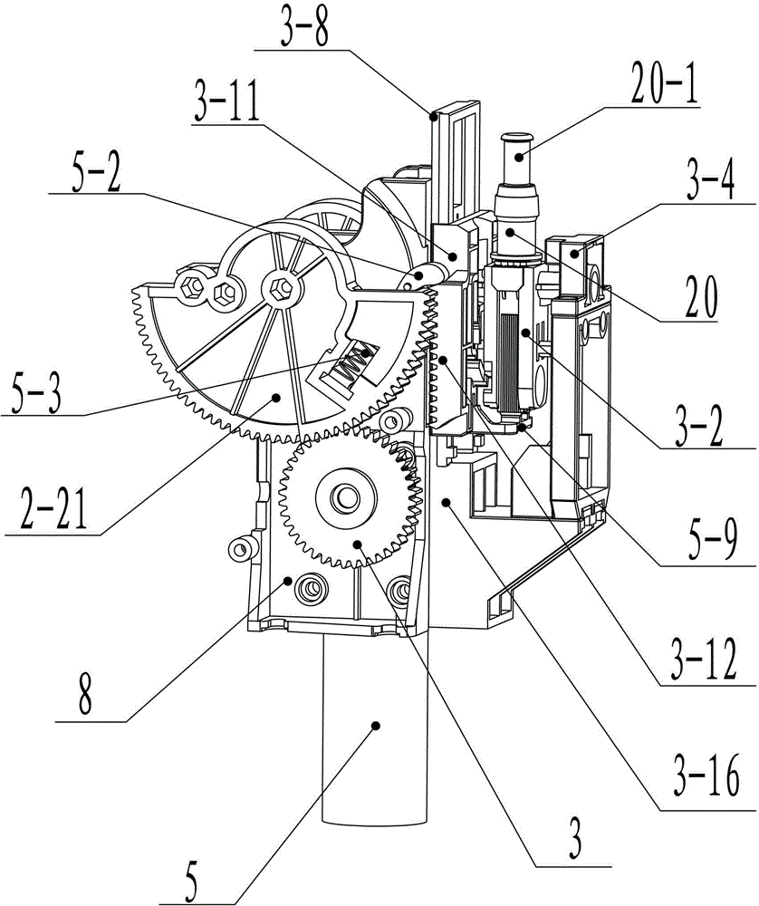 Uniformly-mixing mechanism of full-automatic detection device for integrated type quantitative-sampling and reagent-filling device