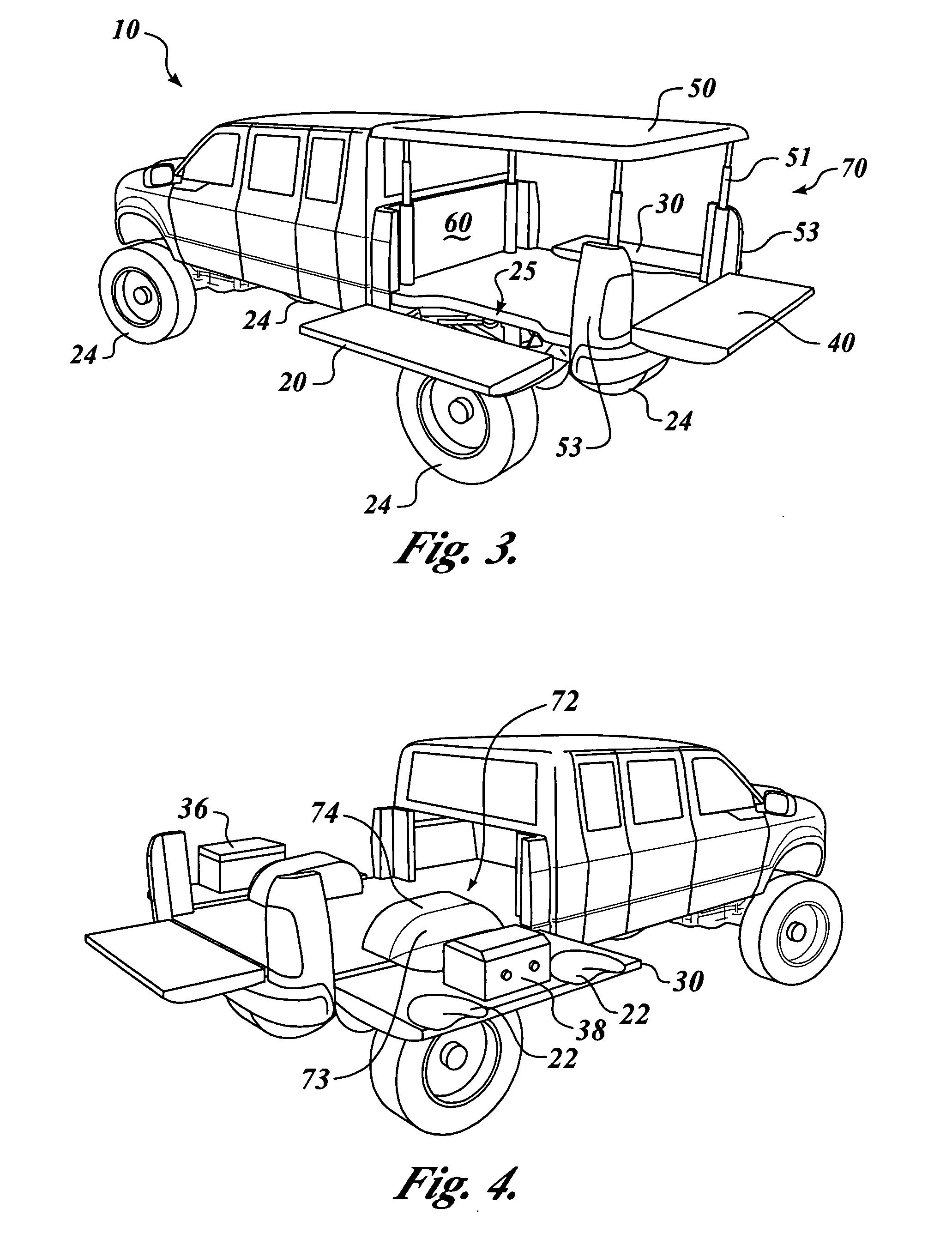 Truck with folding sidewalls