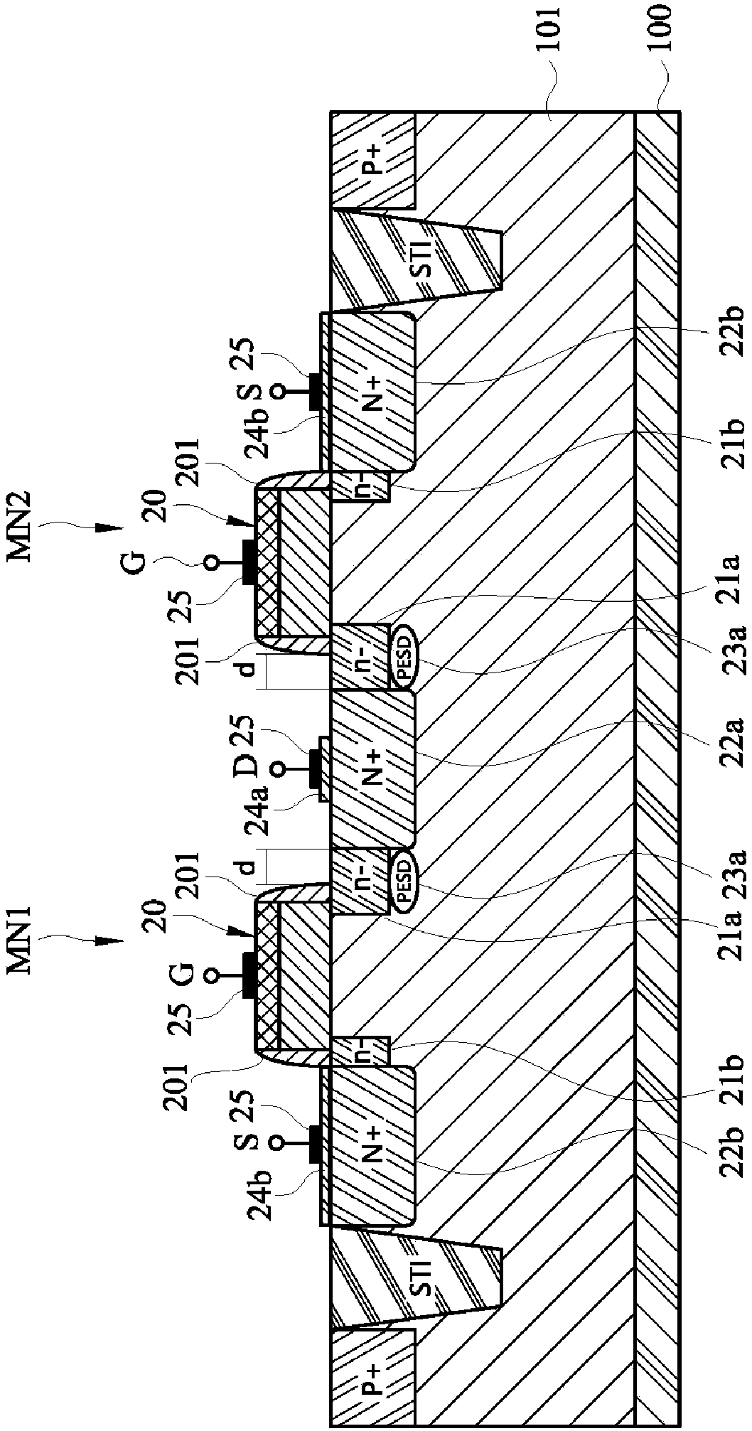 Electrostatic discharge protection circuit and deep submicron semiconductor component thereof