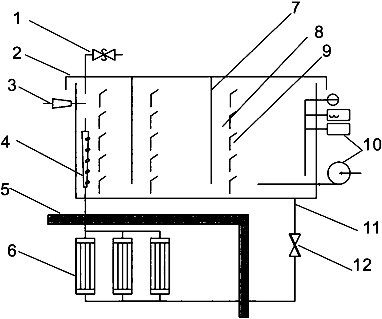 Cooling water tank for passive containment cooling system