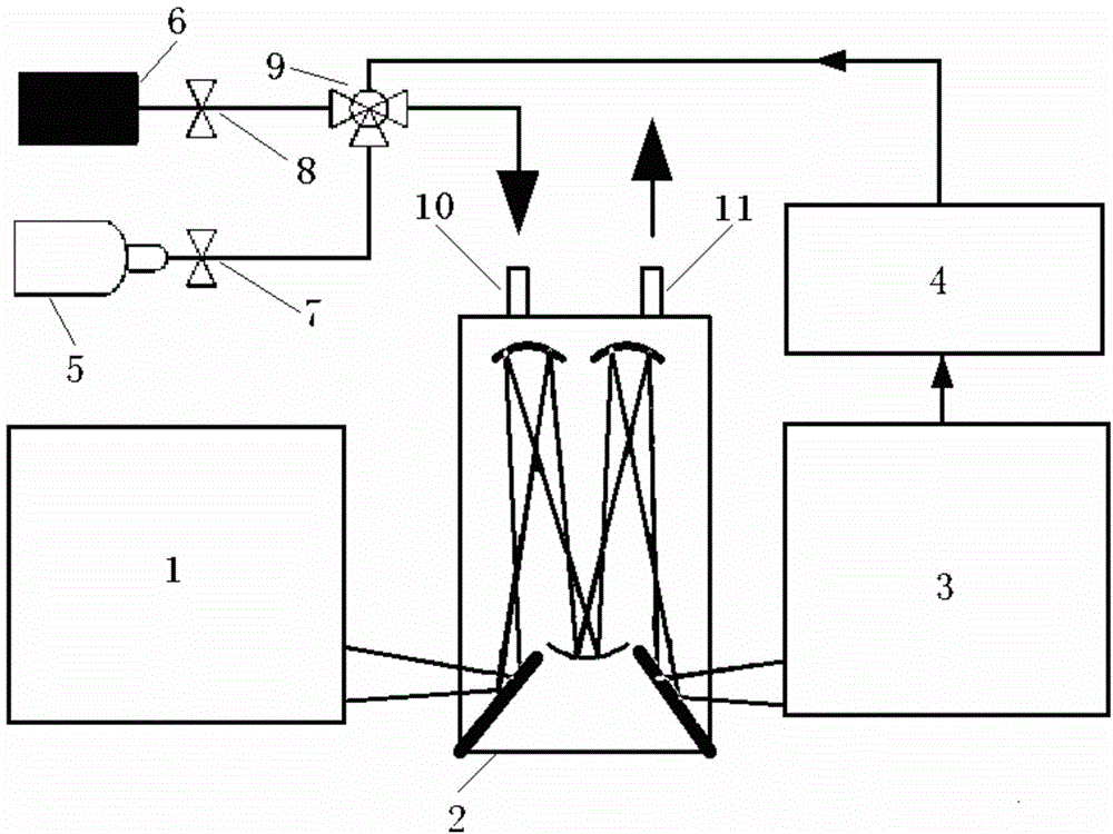 Method and device for automatically eliminating vapor interference in Fourier transform infrared spectroscopy gas detection