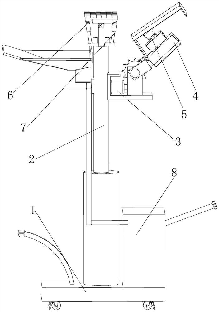 Garden lamp with adjustable lamp pole supporting angle