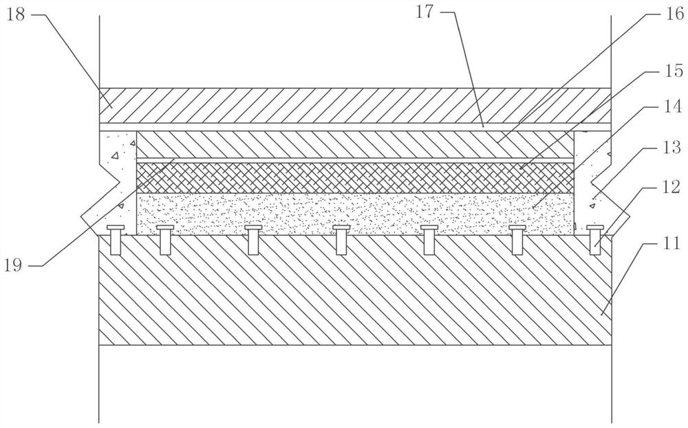 Construction method and structure of antiskid surface of pavement