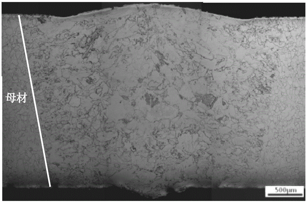 Method for determining positions of all areas of cross section of industrial pure-titanium fusion welding joint