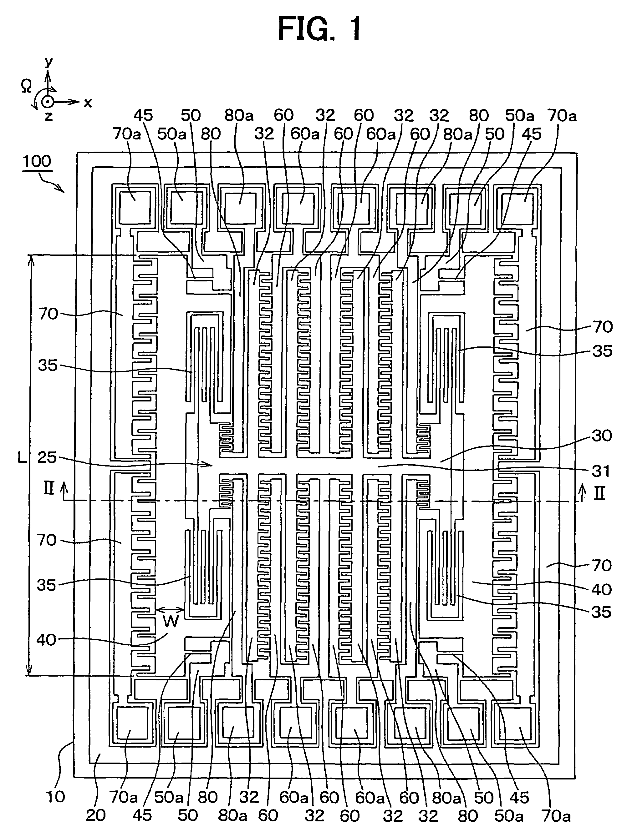 Angular rate sensor and mounting structure of angular rate sensor