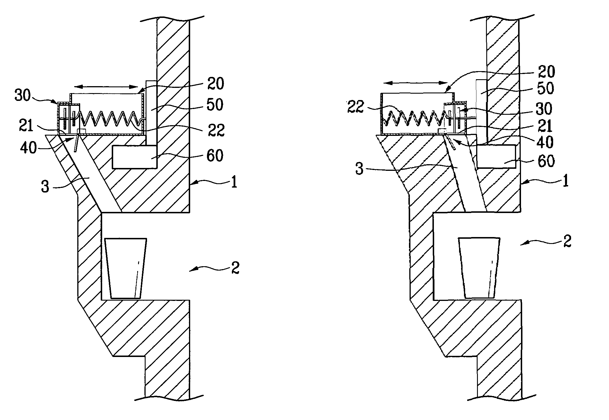 Ice supplying device of refrigerator