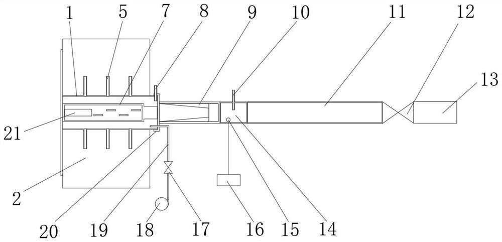 Deep sea low-permeability reservoir supersonic kinetic energy fracturing ground targeting test device