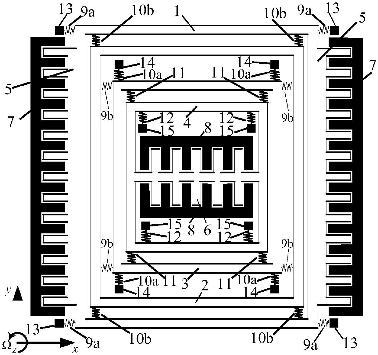 Full decoupling three-freedom micromechanical gyroscope