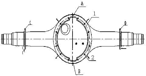 Stamping and welding axle housing machining technology