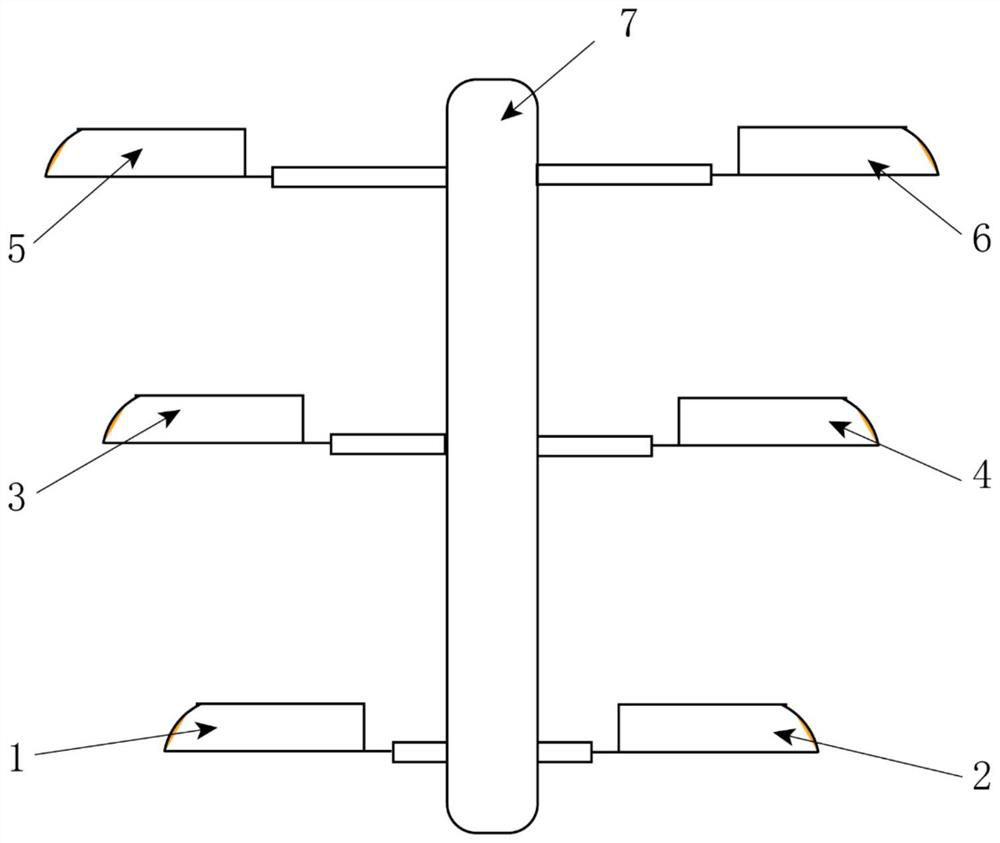 Multi-flapping-wing micro air vehicle designed by imitating wild goose array formation and gliding flight