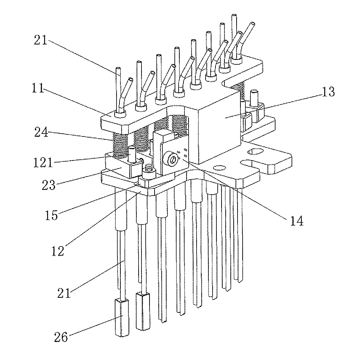 Reaction cuvette wash unit