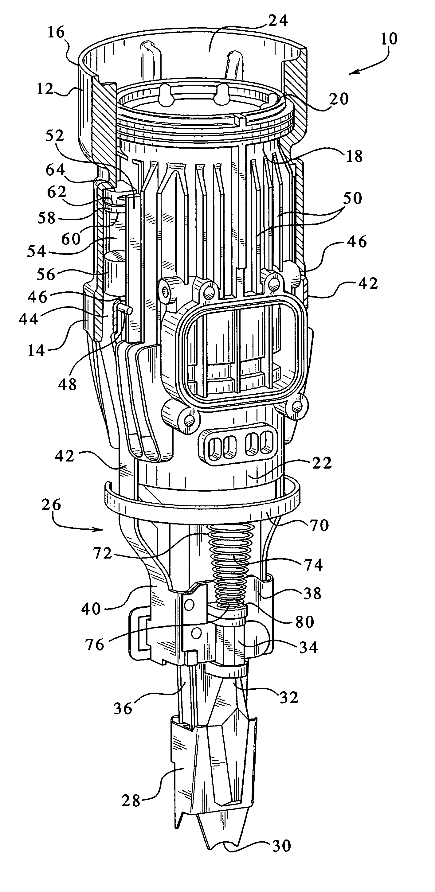 Shock-absorbing system for fastener driving tools