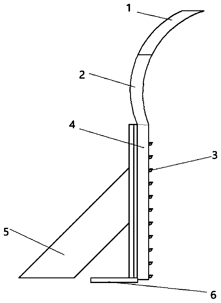 Traffic noise prevention and control sound barrier structure based on bionics principle